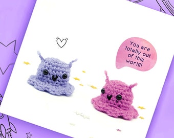 cute alien greetings card best friend thinking of you space unique personalised care package mental health just because love you best friend
