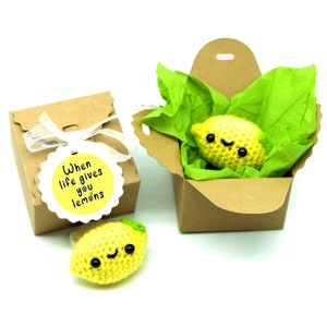 mental health gift care package 'When life gives you lemons' lemon mindfulness friendship gift anxiety kawaii best friend depression gift image 1