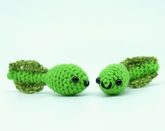 tadpole keyring  gift stuffed plush toy amphibian frog lifecycle kawaii crochet cute keychain for kids birthday unique keepsake