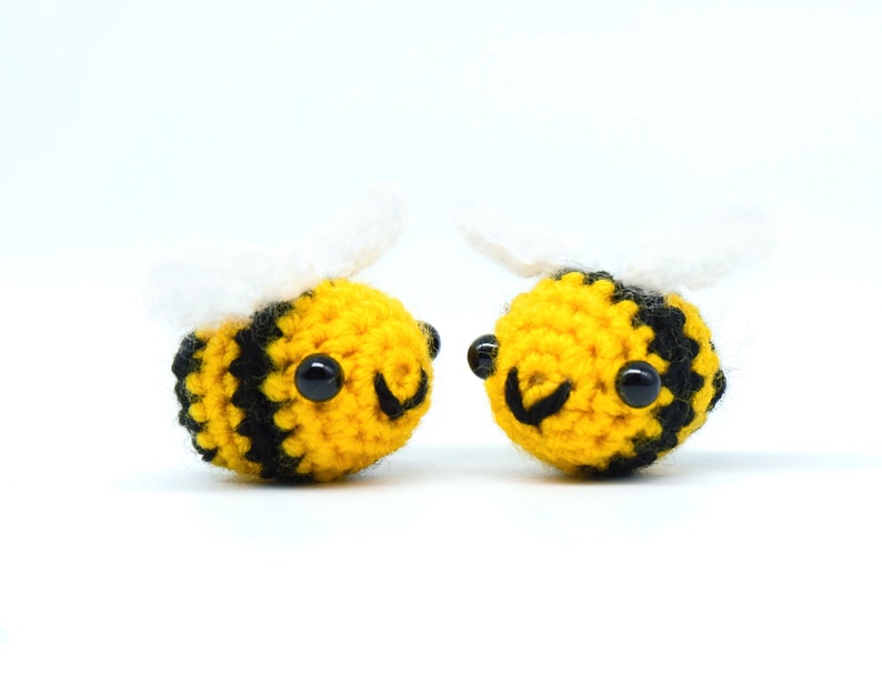 Bee bumble bee crochet cute gifts for her bumblebee keyring Etsy