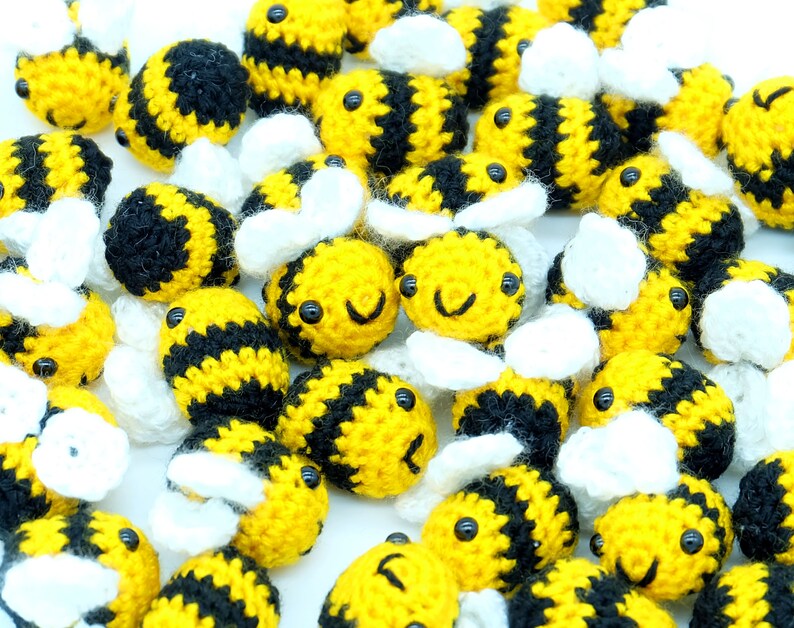 bee bumble bee crochet cute gifts for her bumblebee keyring image 7
