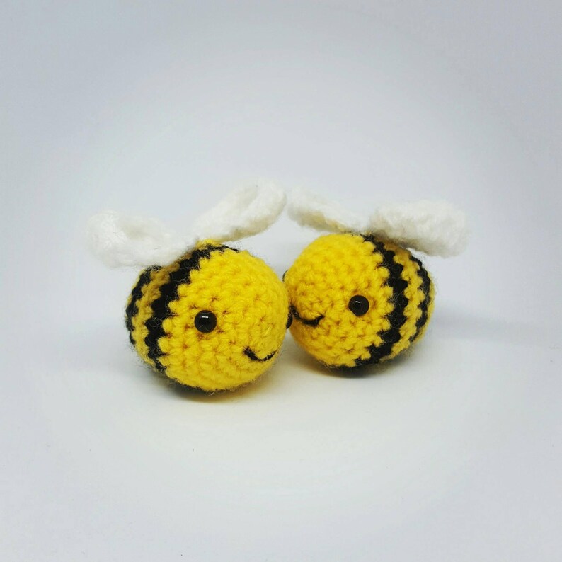 Bee bumble bee crochet cute gifts for her bumblebee keyring Etsy