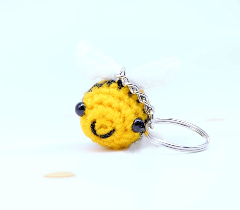 bee bumble bee crochet cute gifts for her bumblebee keyring image 4