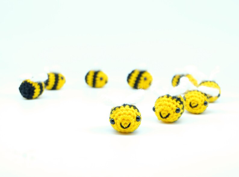 bee bumble bee crochet cute gifts for her bumblebee keyring image 8
