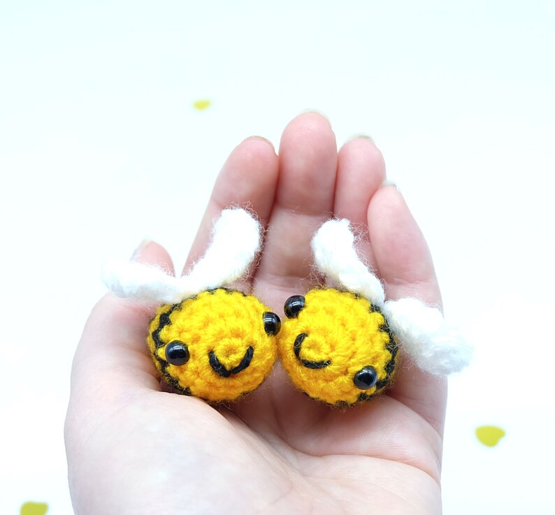bee bumble bee crochet cute gifts for her bumblebee keyring image 3