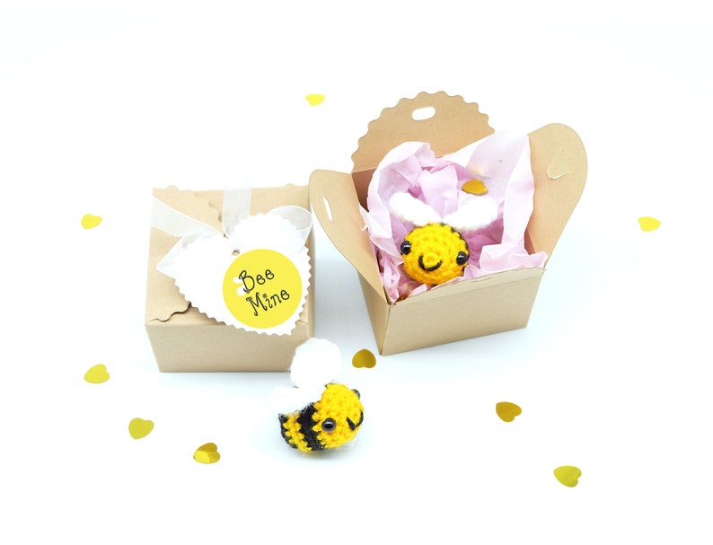 bee bumble bee crochet cute gifts for her bumblebee keyring image 5