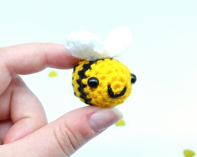 bee bumble bee crochet cute gifts for her bumblebee keyring image 2