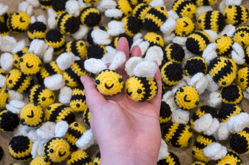 Bee bumble bee crochet cute gifts for her bumblebee keyring Etsy