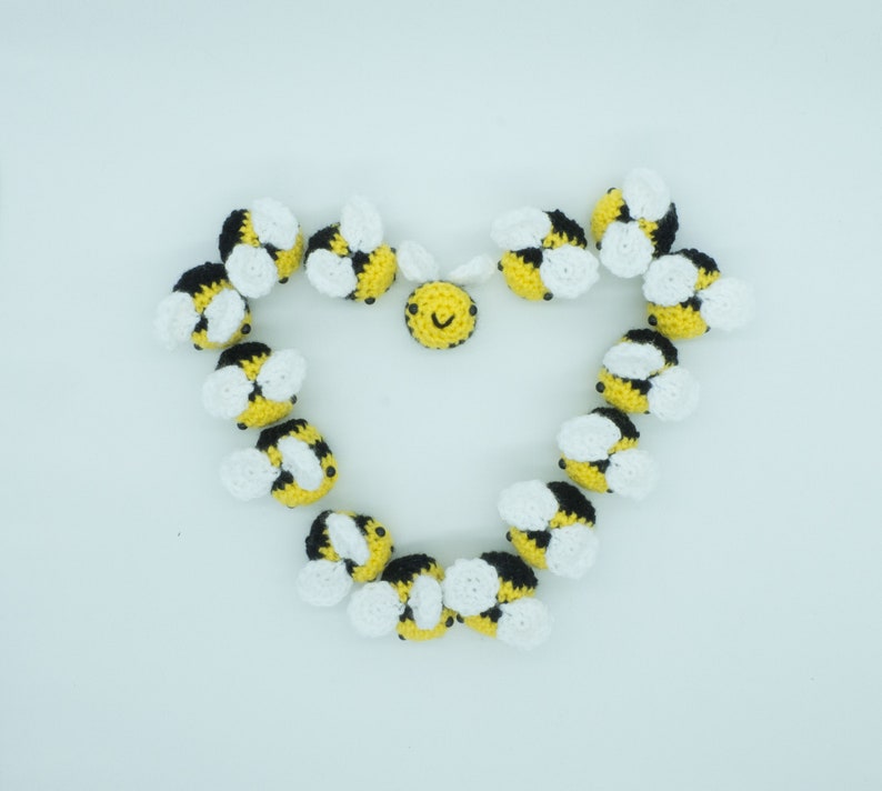 Bee bumble bee crochet cute gifts for her bumblebee keyring Etsy