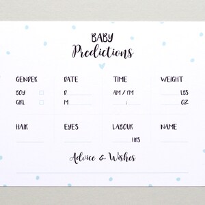 Baby voorspelling kaarten-X10-polka dots-baby shower games | giften voor haar