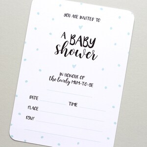 Baby Shower Invitations - x10 - Polka Dots - Gender Neutral | cadeaux pour elle