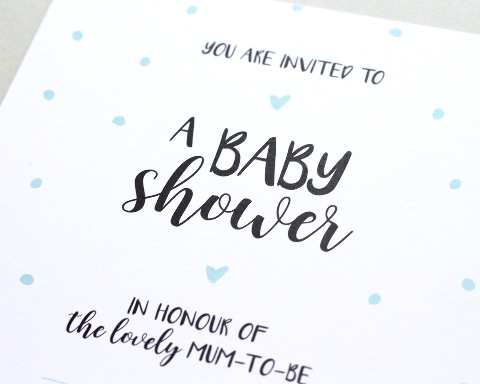 Baby Shower Invitations X10 Polka Dots Gender Neutral Gifts for Her Etsy UK