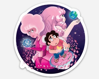 Steven Universe Pink Diamond Rose Quartz Die Cut Sticker