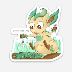 Derpy Leafeon Sticker
