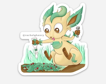 Derpy Leafeon Sticker