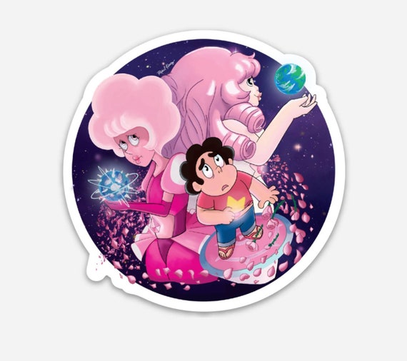 Steven Universe Pink Diamond Rose Quartz Die Cut Sticker