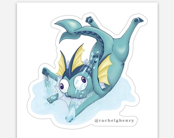 Derpy Vaporeon Sticker