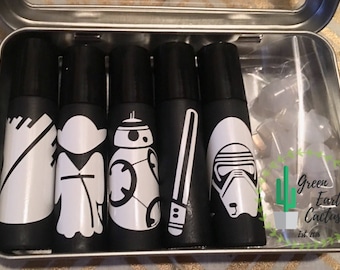 Star Wars Roller Bottles | Make & Take | Black Rollers | Labels | Party Favors | Kits |