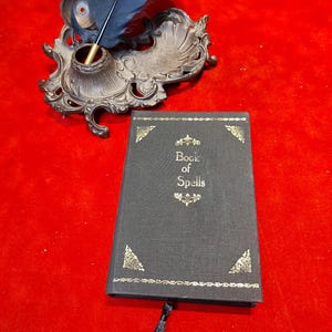 Black Vegan Friendly Book of Spells. Witch, Gothic Grimoire gift image 1