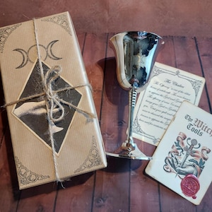 Set regalo calice triplo luna per stregoneria / regalo strega