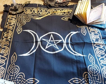 Triple Moon Alter Cloth for Pagan or Wiccan