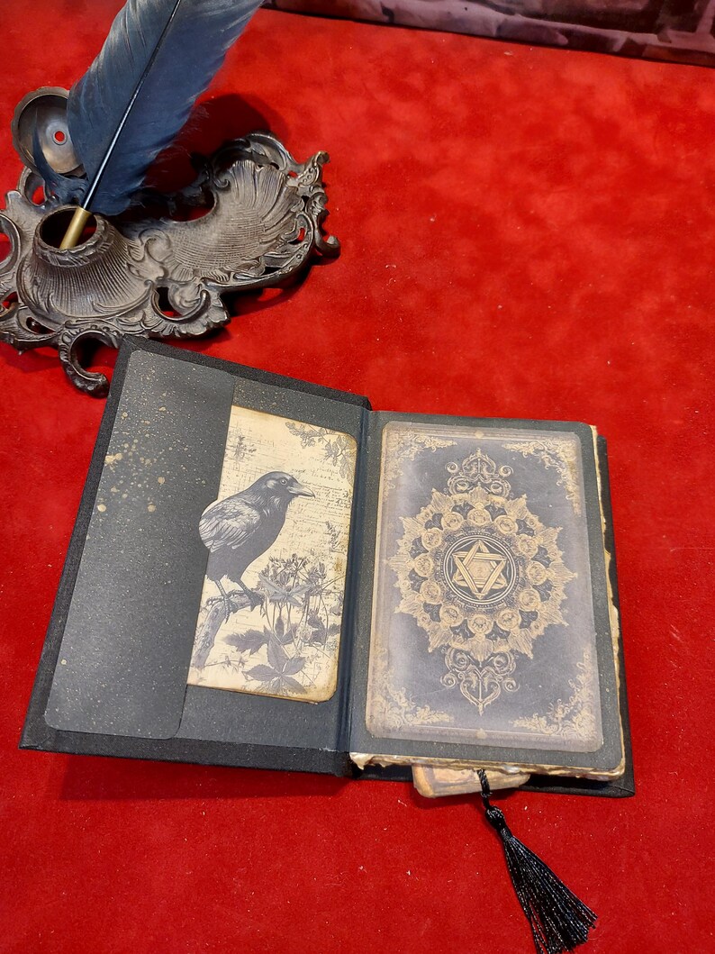 Black Vegan Friendly Book of Spells. Witch, Gothic Grimoire gift image 5