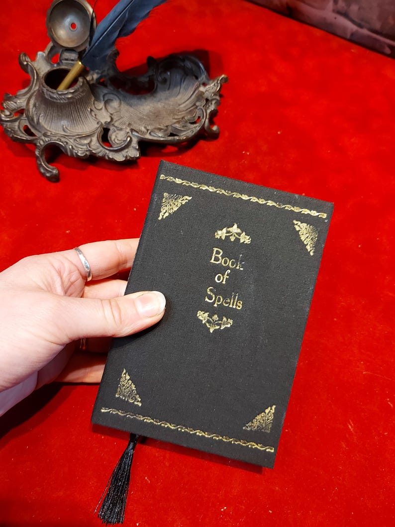 Black Vegan Friendly Book of Spells. Witch, Gothic Grimoire gift image 4