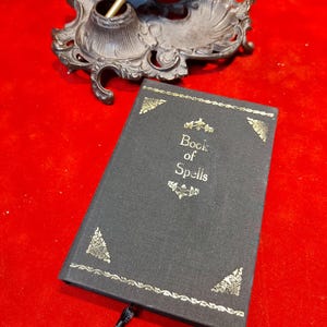 Black Vegan Friendly Book of Spells. Witch, Gothic Grimoire gift image 2