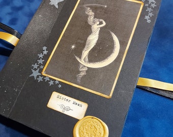 Sister Moon junk journal |Witch Spell Book | Moon and Stars