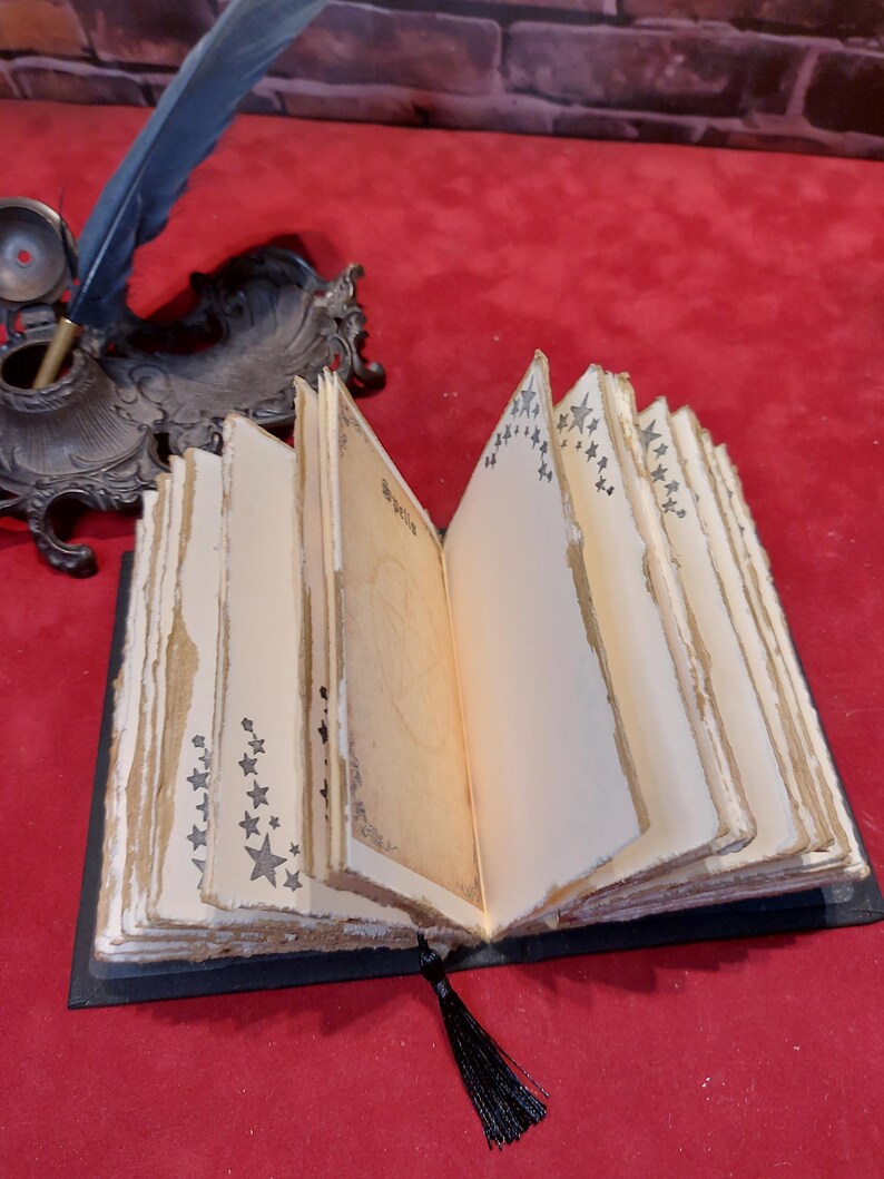 Black Vegan Friendly Book of Spells. Witch, Gothic Grimoire gift image 7