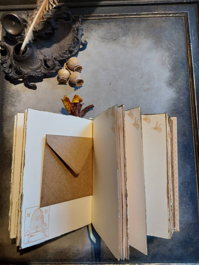 Bee Hive Rustic Junk Journal Art Collectibles Mixed Media Collage Tiosdurvis Lv