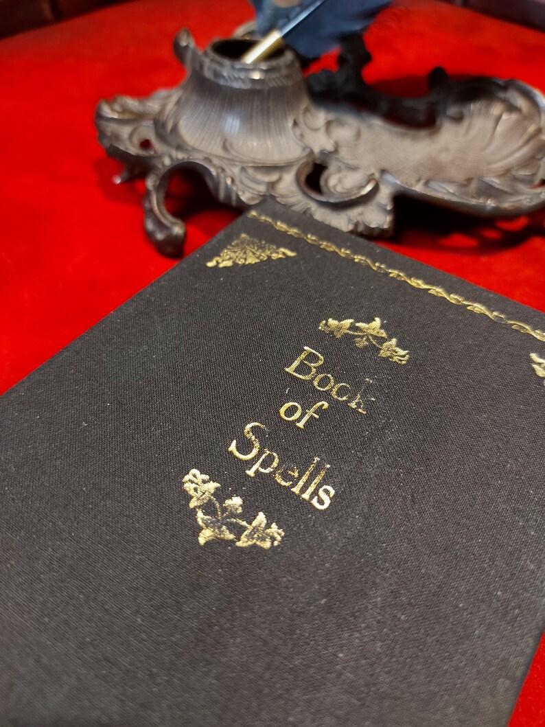 Black Vegan Friendly Book of Spells. Witch, Gothic Grimoire gift image 3