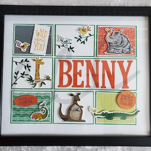 Wild Animals - Custom Name Frame - Kids Home Decor
