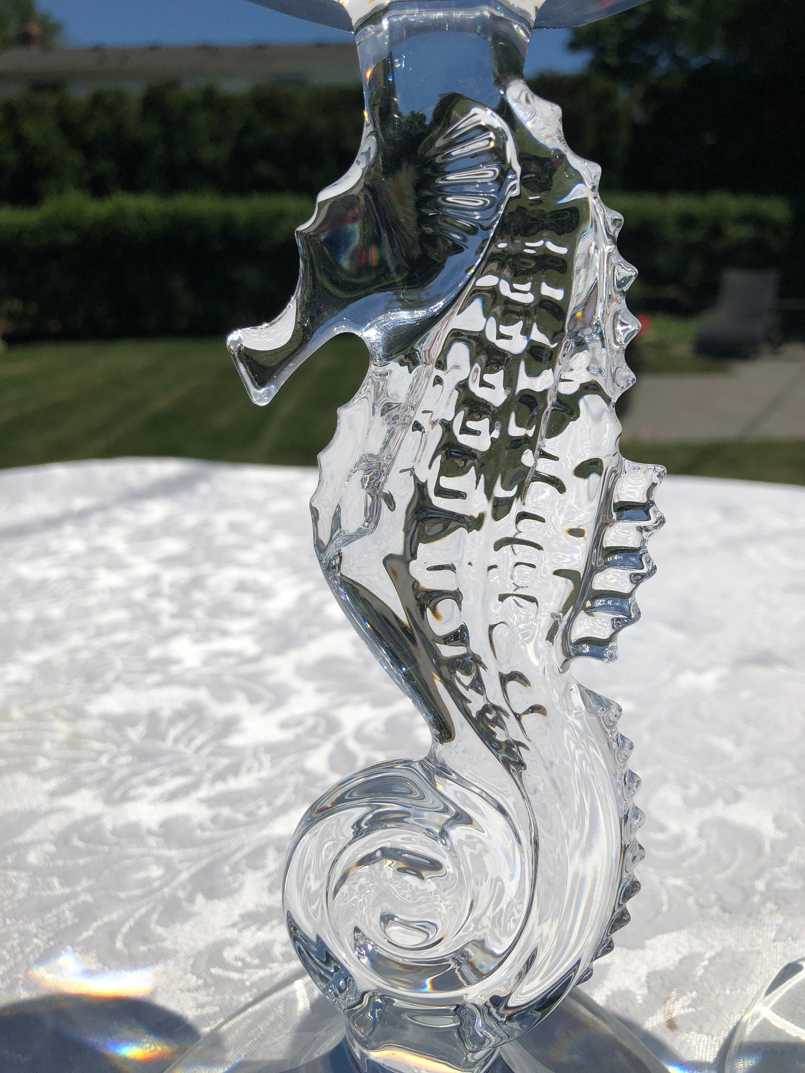 Pair of Waterford Crystal Seahorse Candlesticks Lead Crystal. Etsy