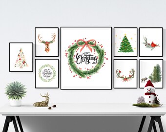 christmas wall art christmas printable set christmas prints holiday decor christmas decor 50 christmas prints set instant download - Christmas Wall Art Decor christmas wall art christmas printable set christmas prints holiday decor christmas decor 50 christmas prints set instant download - Christmas Wall Art Decor