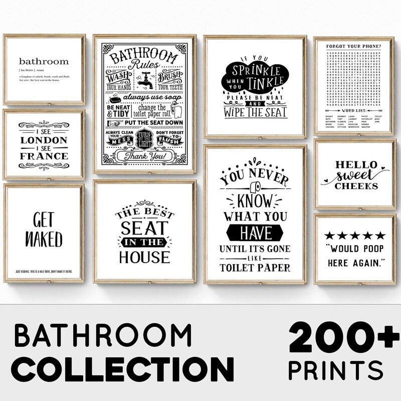 Bathroom Decor Wall Art - Etsy