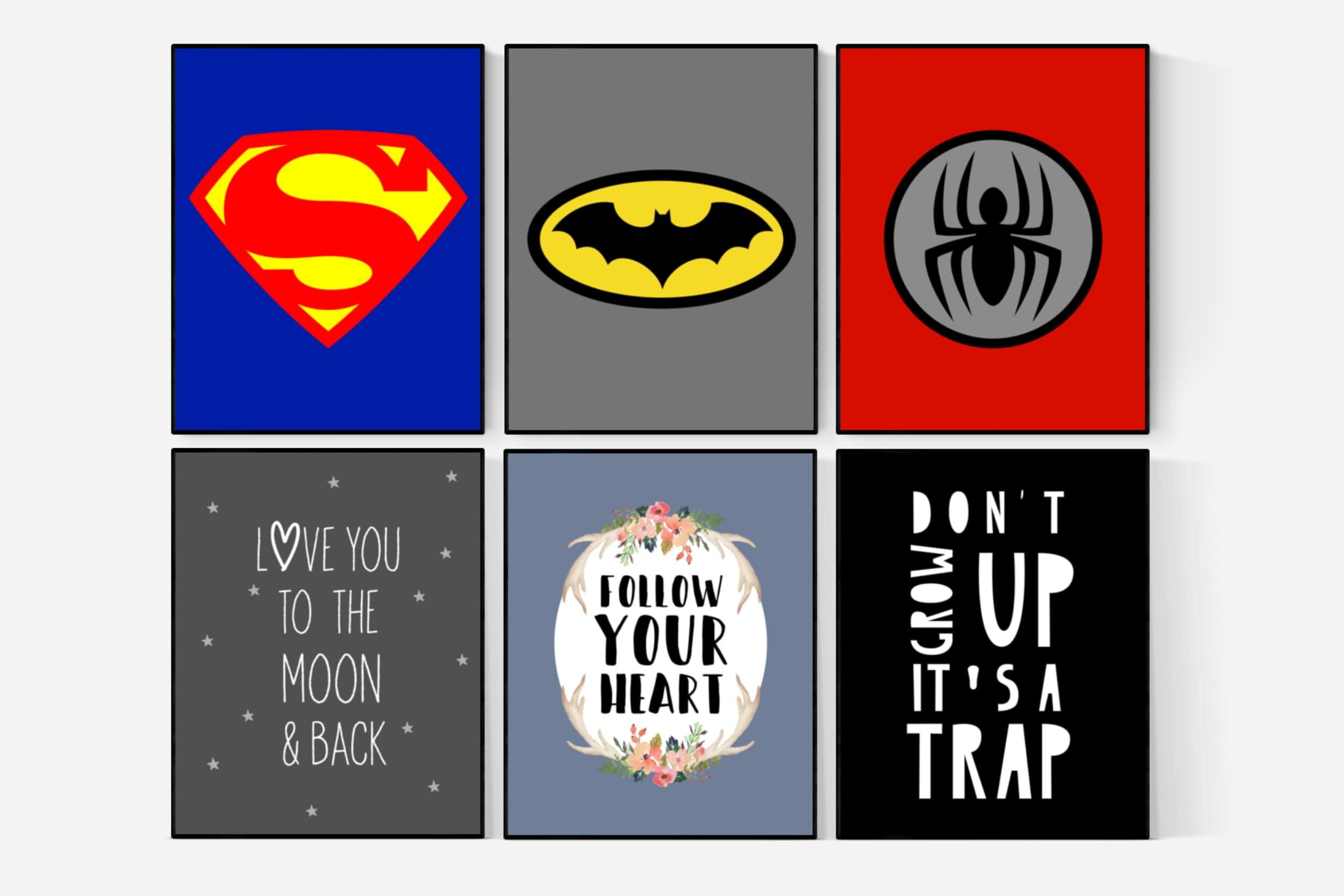 Nursery Printable Set Boys Room Decor Boys Nursery Wall Art Etsy