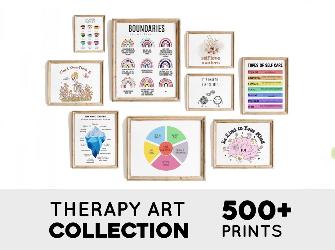 Buy Set of 500 Mental Health Poster, Therapist Wall Art Print, Therapy