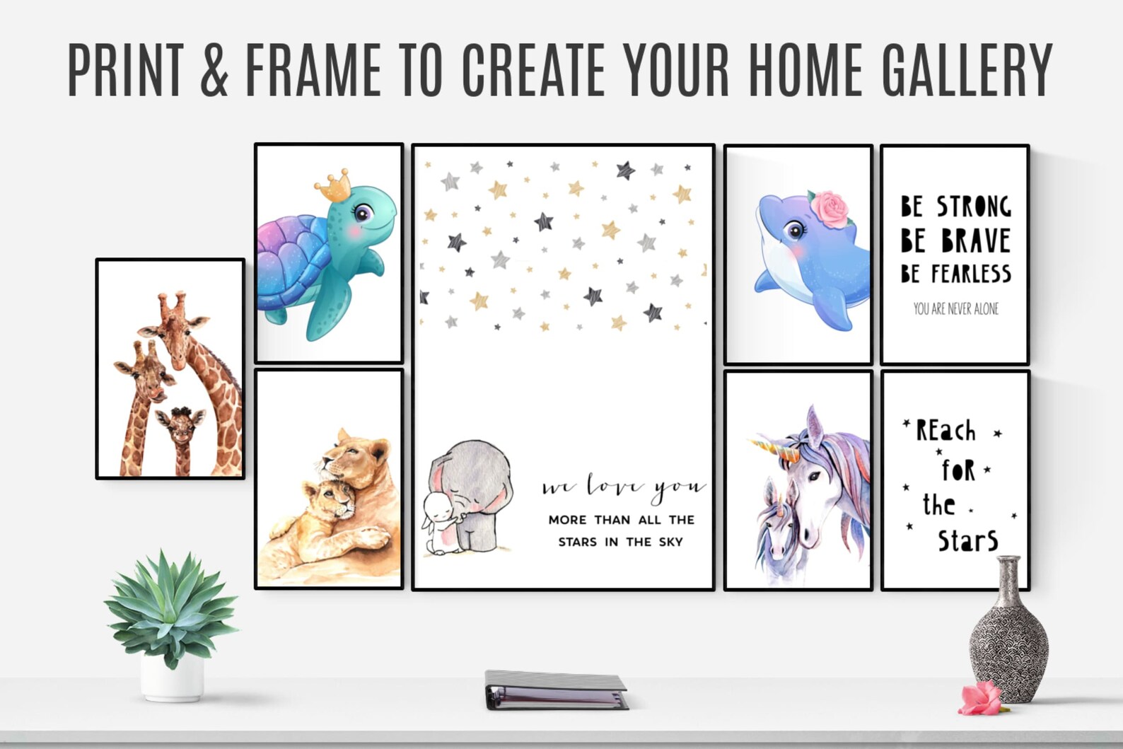 Nursery Printable Set Nursery Room Decor Nursery Wall Art Etsy