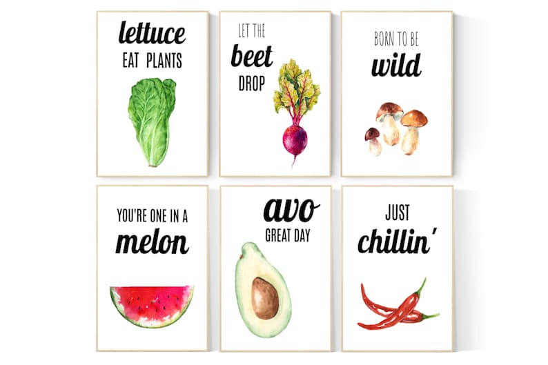 Funny Kitchen Wall Decor Kitchen Wall Art Kitchen Utensils | Etsy