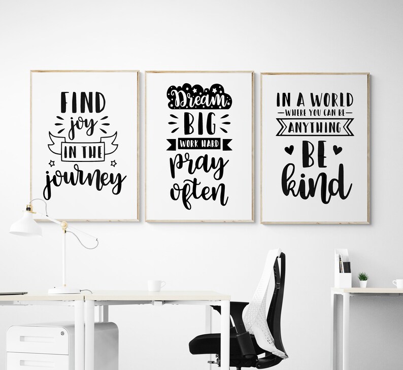 Inspirational Quotes Office Decor Prints Inspiring Wall Art Etsy