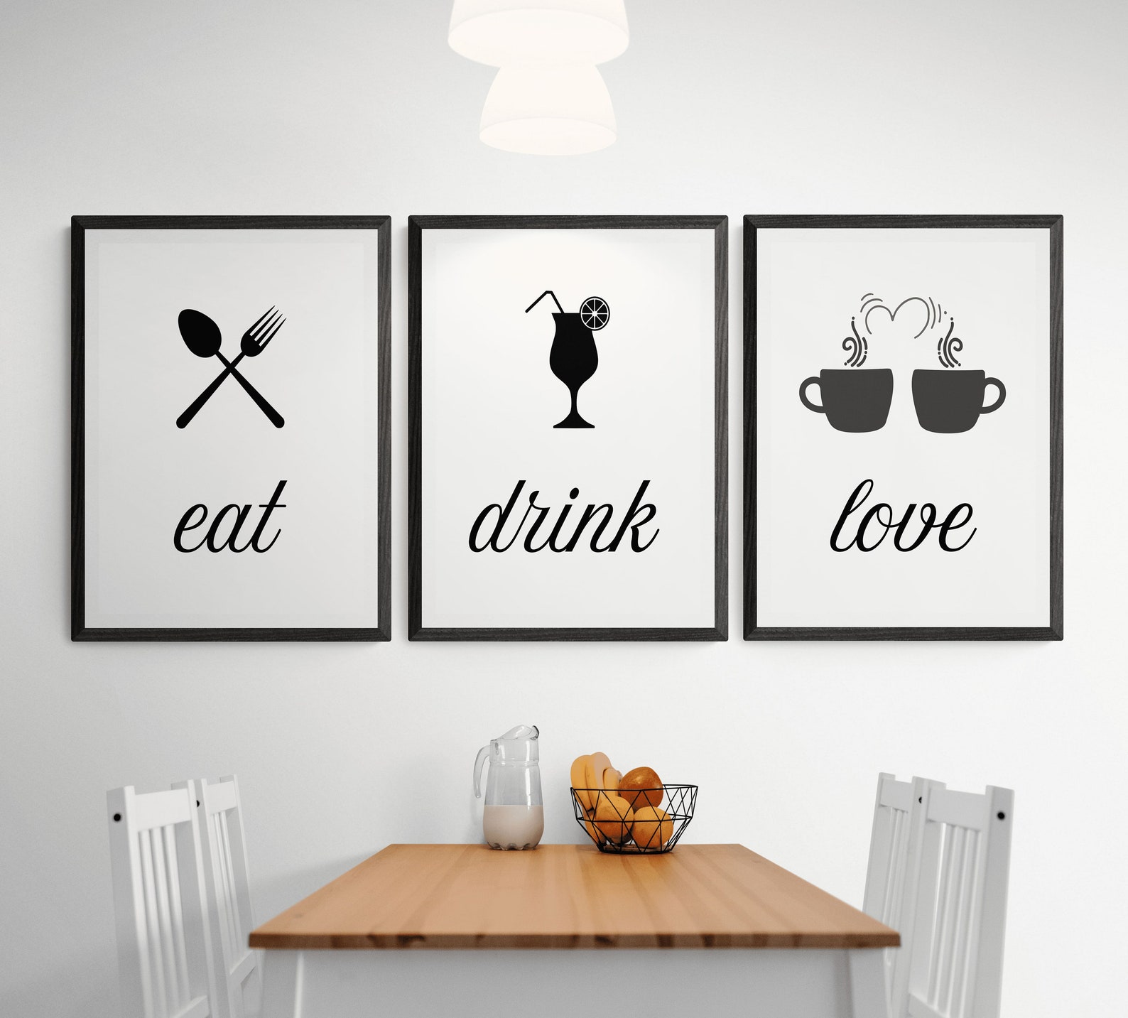 Kitchen Printable Set Funny Kitchen Wall Decor Kitchen Wall Etsy
