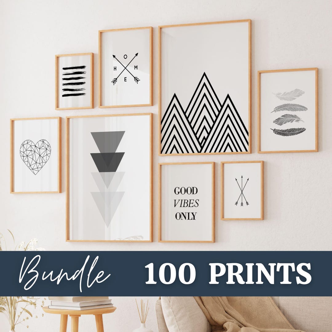 Modern Minimal Wall Art Prints Set | Simple Drawing | Minimalist ...