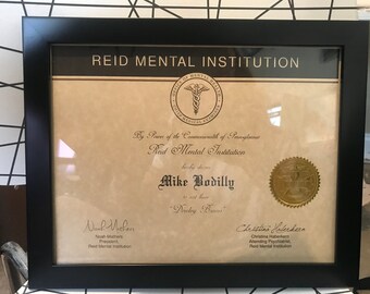 New! Personalized 'Not Donkey Brained" Certificate With embossed seal!