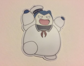 Pokemon Snorlax Stay Puft Marshmallow Man Vinyl Sticker | Waterproof Die Cut Sticker | 2x3 Inch