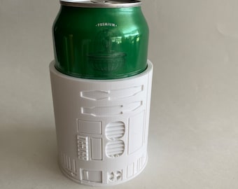 Droid white soda beer can holder Cousy 3D printed