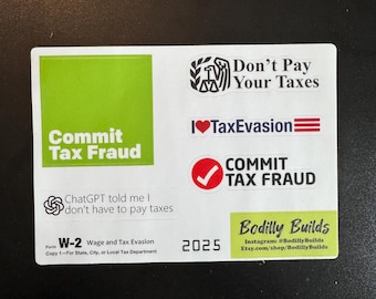 Don’t Pay Your Taxes – Satirical Sticker Sheet