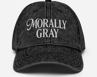 Morally Gray Hat – Embroidered Bookish Romantasy Cap