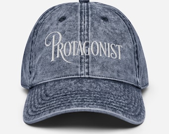 Protagonist Hat – Embroidered Fantasy Reader Cap, Bookish Aesthetic Dad Hat, Main Character Energy Gift