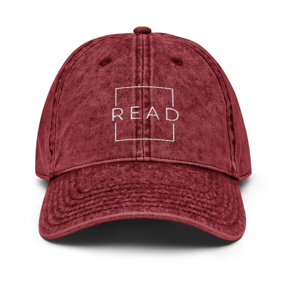 Read Vintage Cotton Cap, Reading Hat, Bookish Hat, Reader Hat, Booktok, Bookish Gift, Book Nerd, Bookworm, Bookish, Reader, Reader Gifts